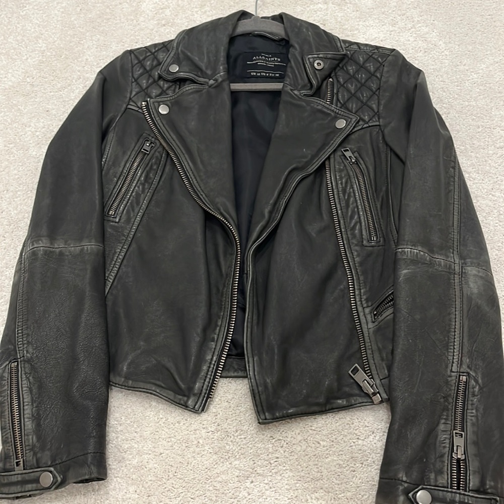 All saints leather jacket